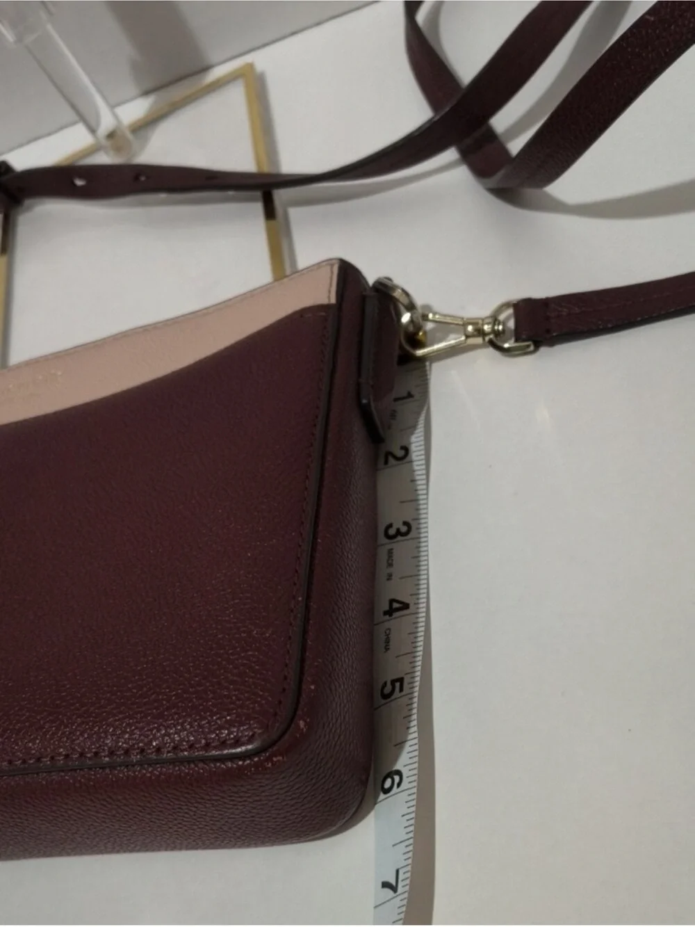 kate spade Burgundy and Blush Two-Tone Crossbody with Wallet